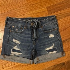 American Eagle Distressed Jean Shorts Size 2.